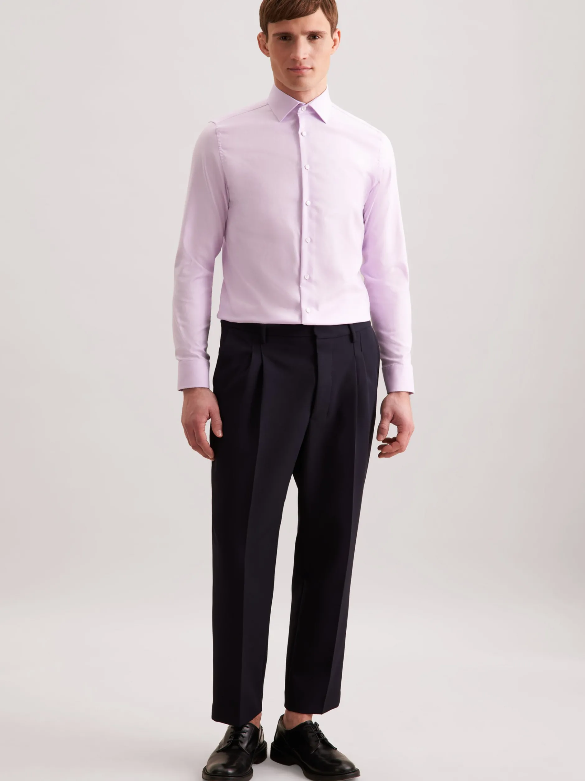 Seidensticker Herren Business Hemd - Slim Fit in lila