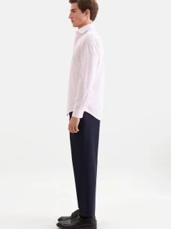 Seidensticker Herren Business Hemd - Slim Fit in rosa weiß