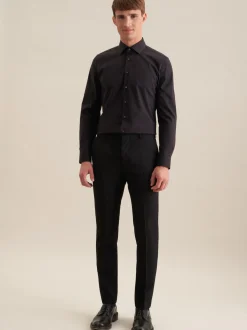 Seidensticker Herren Business Hemd - Slim Fit in schwarz