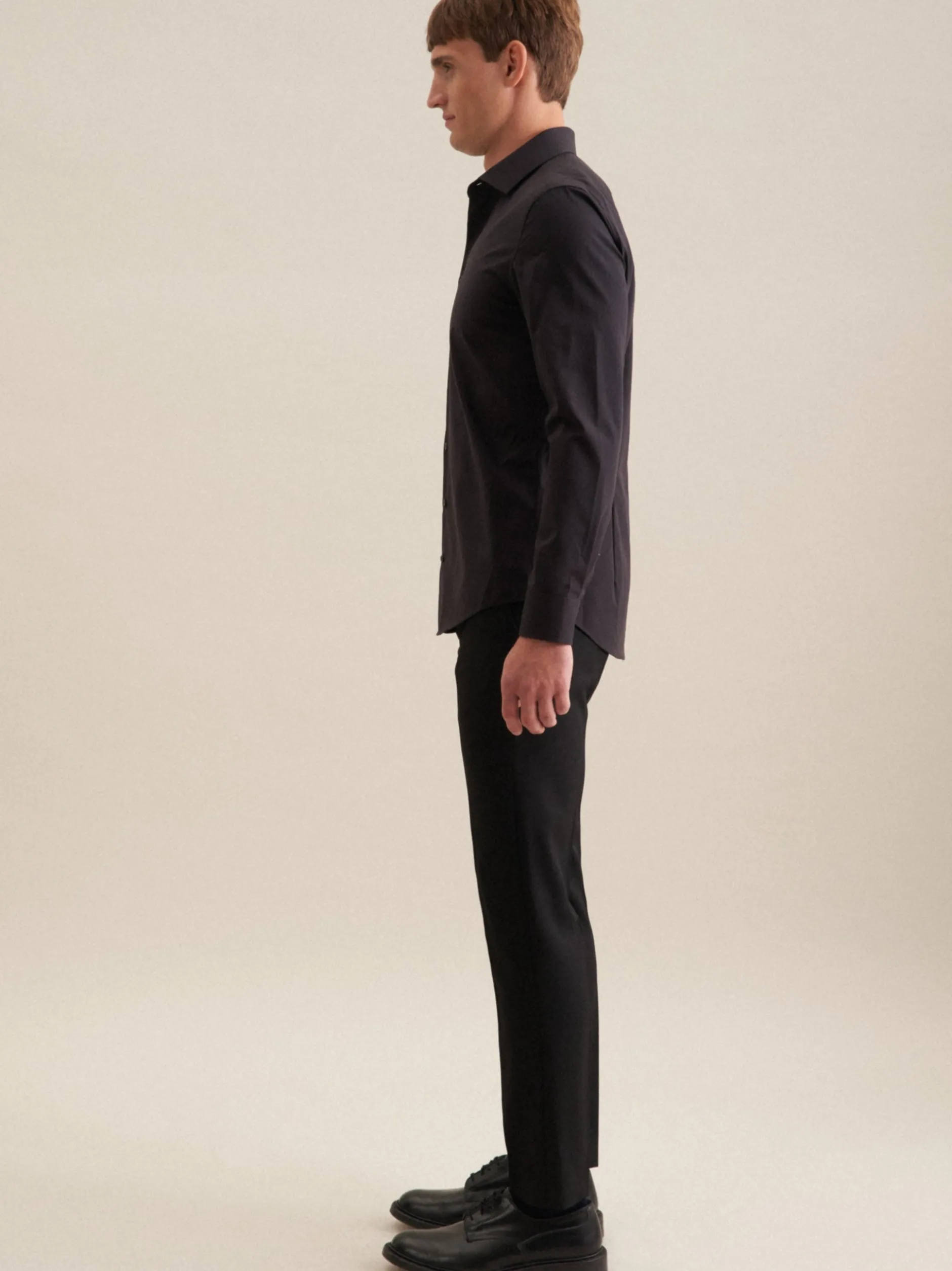 Seidensticker Herren Business Hemd - Slim Fit in schwarz