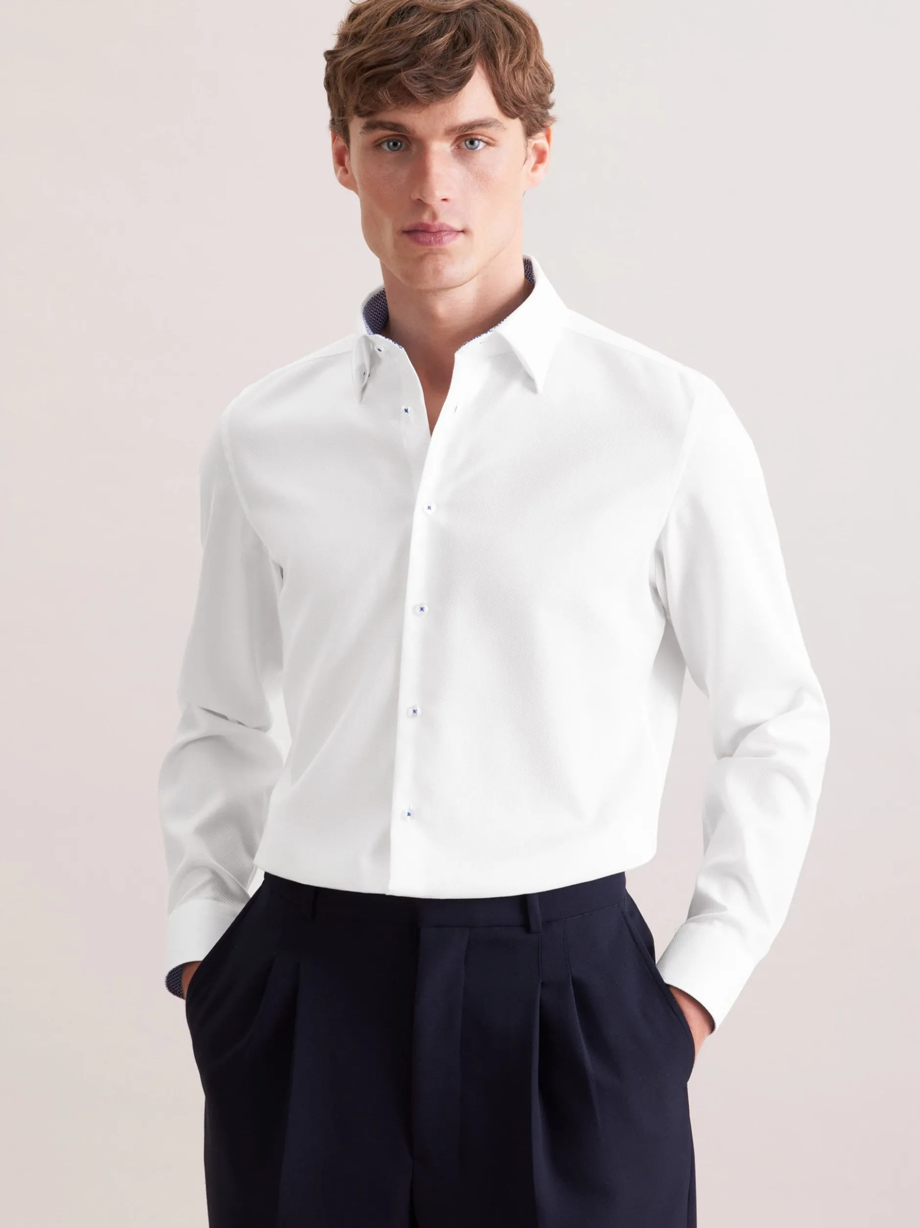 Seidensticker Herren Business Hemd - Slim Fit in weiß