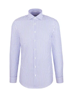 Seidensticker Herren Business Hemd - Slim Fit in weiß blau