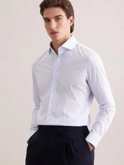 Seidensticker Herren Business Hemd - Slim Fit in weiß hellblau