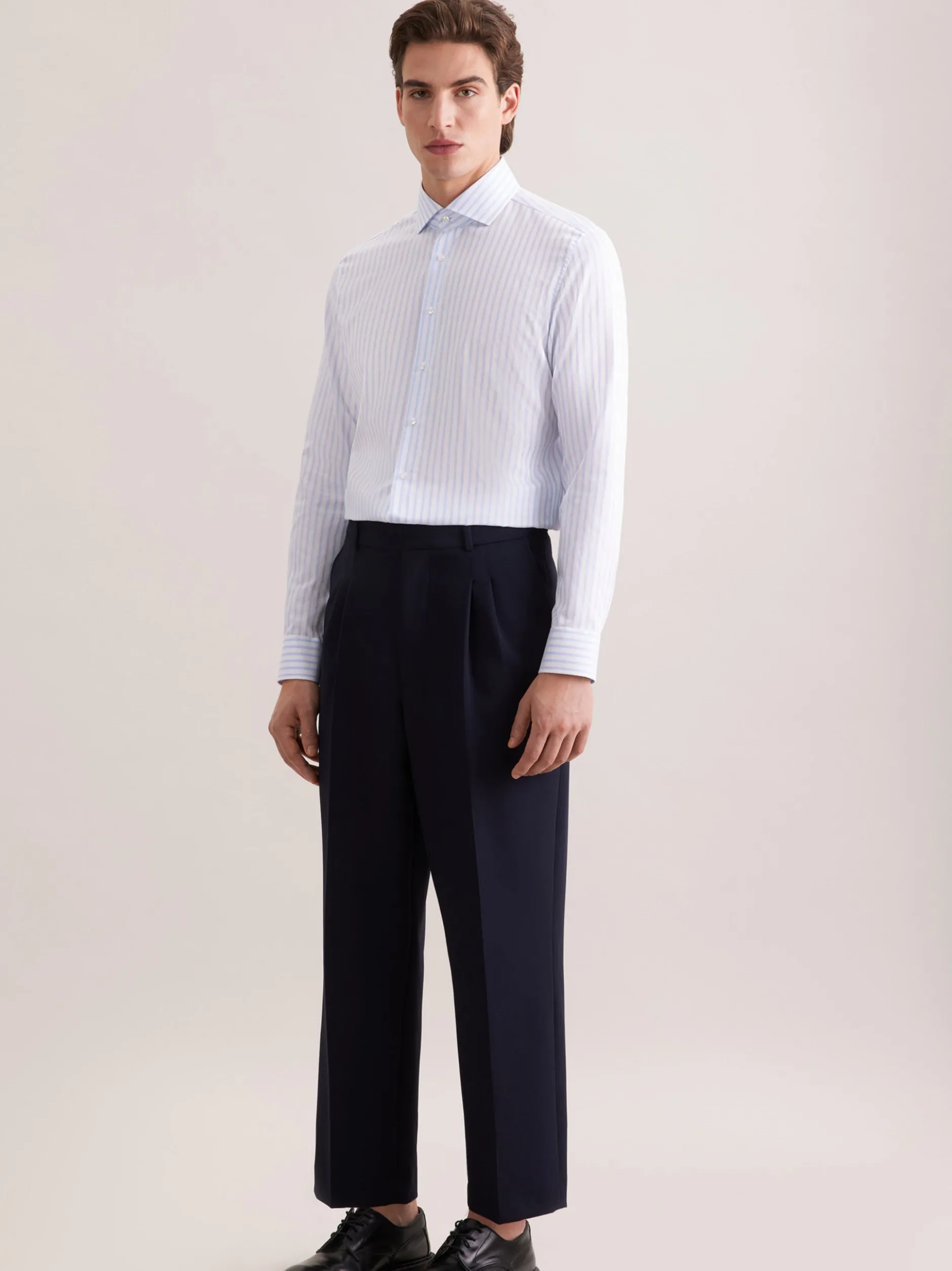 Seidensticker Herren Business Hemd - Slim Fit in weiß hellblau