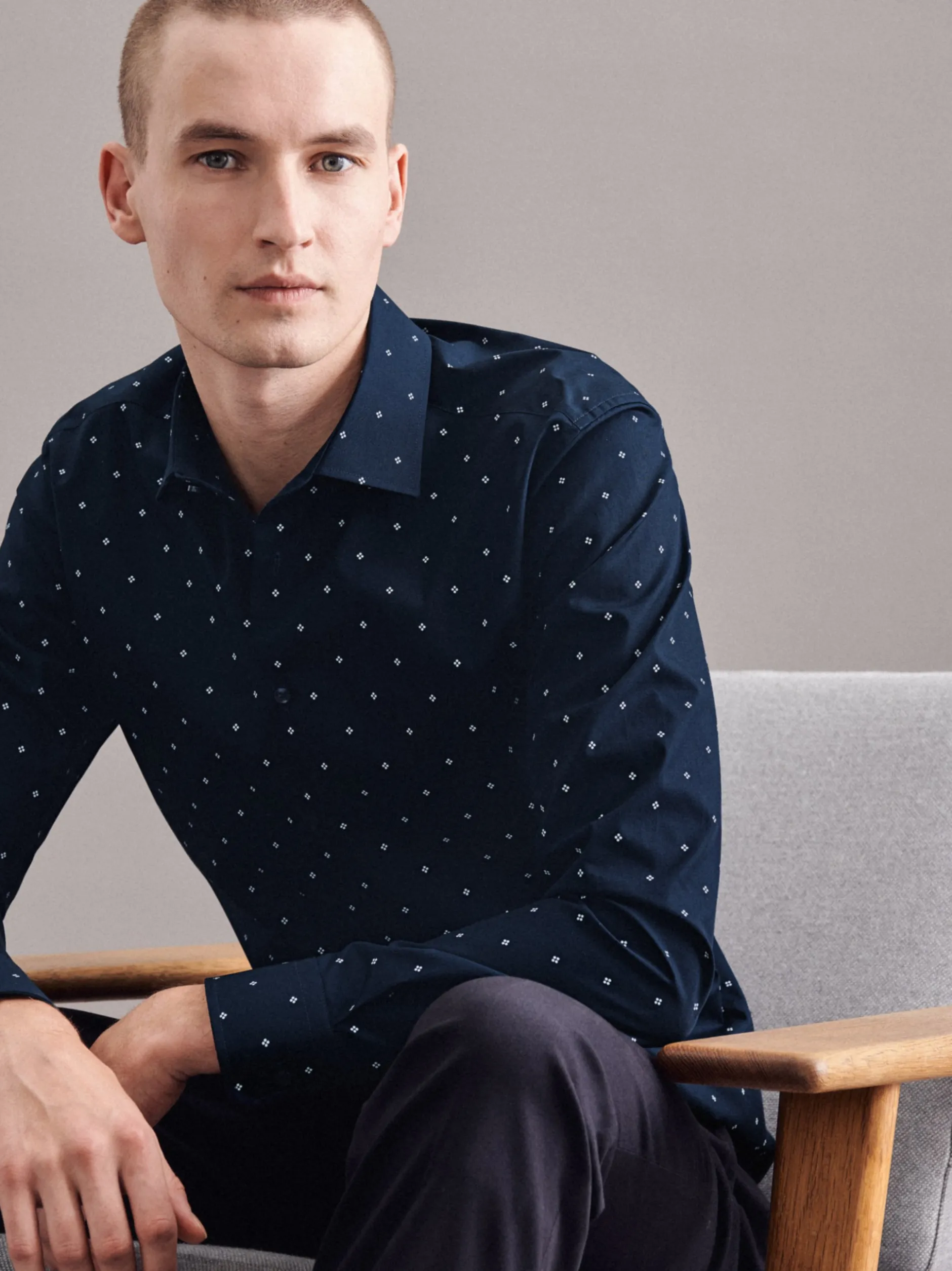 Seidensticker Herren Business Hemd - X-Slim Fit in blau