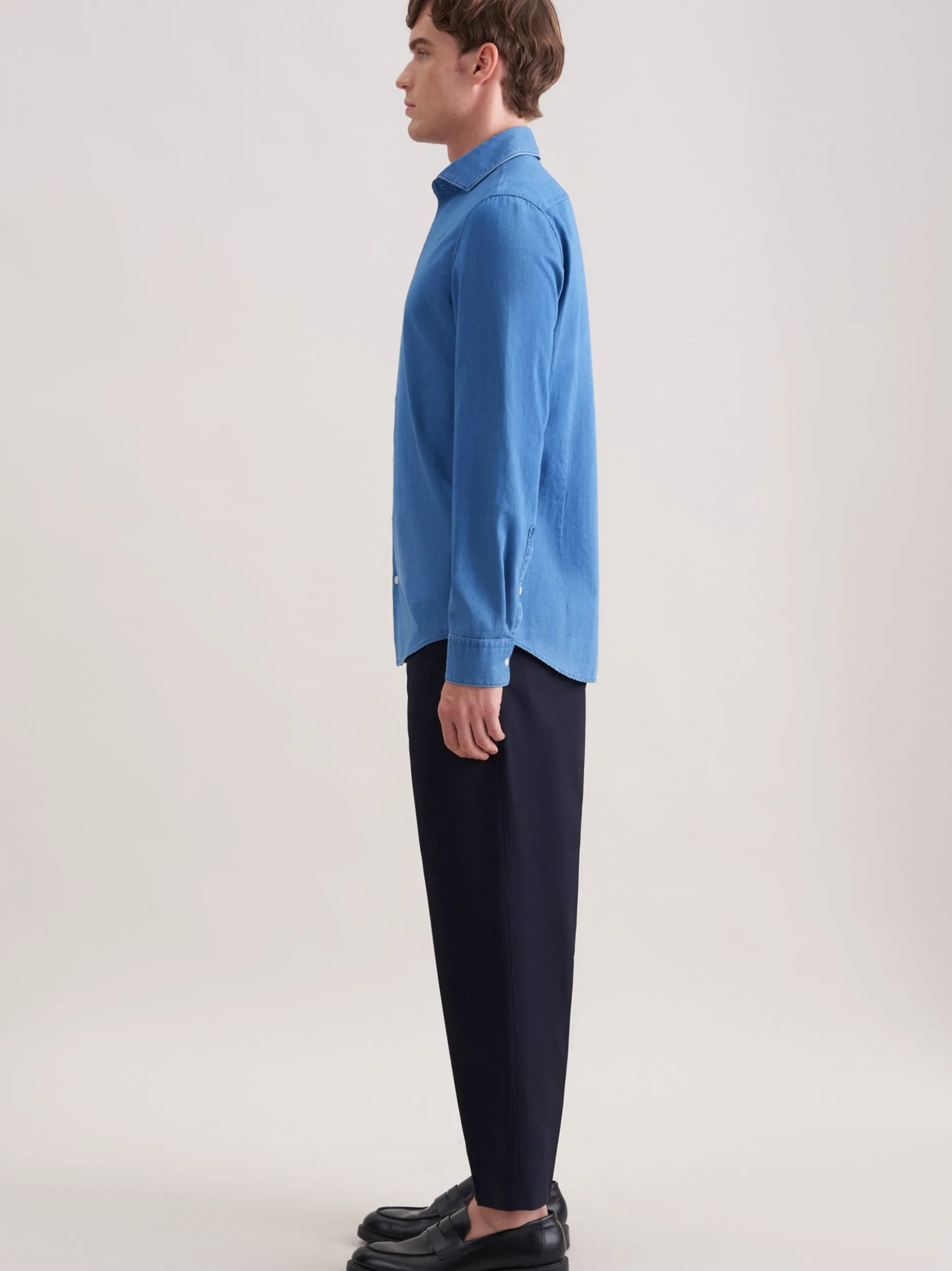Seidensticker Herren Denimhemd - Slim Fit in blau