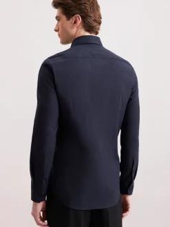 Seidensticker Herren Flanellhemd - Slim Fit in blau