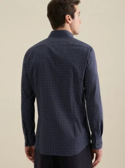 Seidensticker Herren Flanellhemd - Slim Fit in blau
