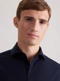 Seidensticker Herren Jerseyhemd - Regular Fit in blau
