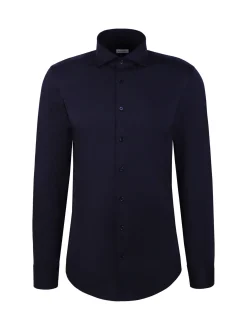 Seidensticker Herren Jerseyhemd - Regular Fit in blau
