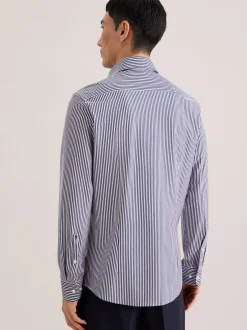 Seidensticker Herren Jerseyhemd - Slim Fit in grau