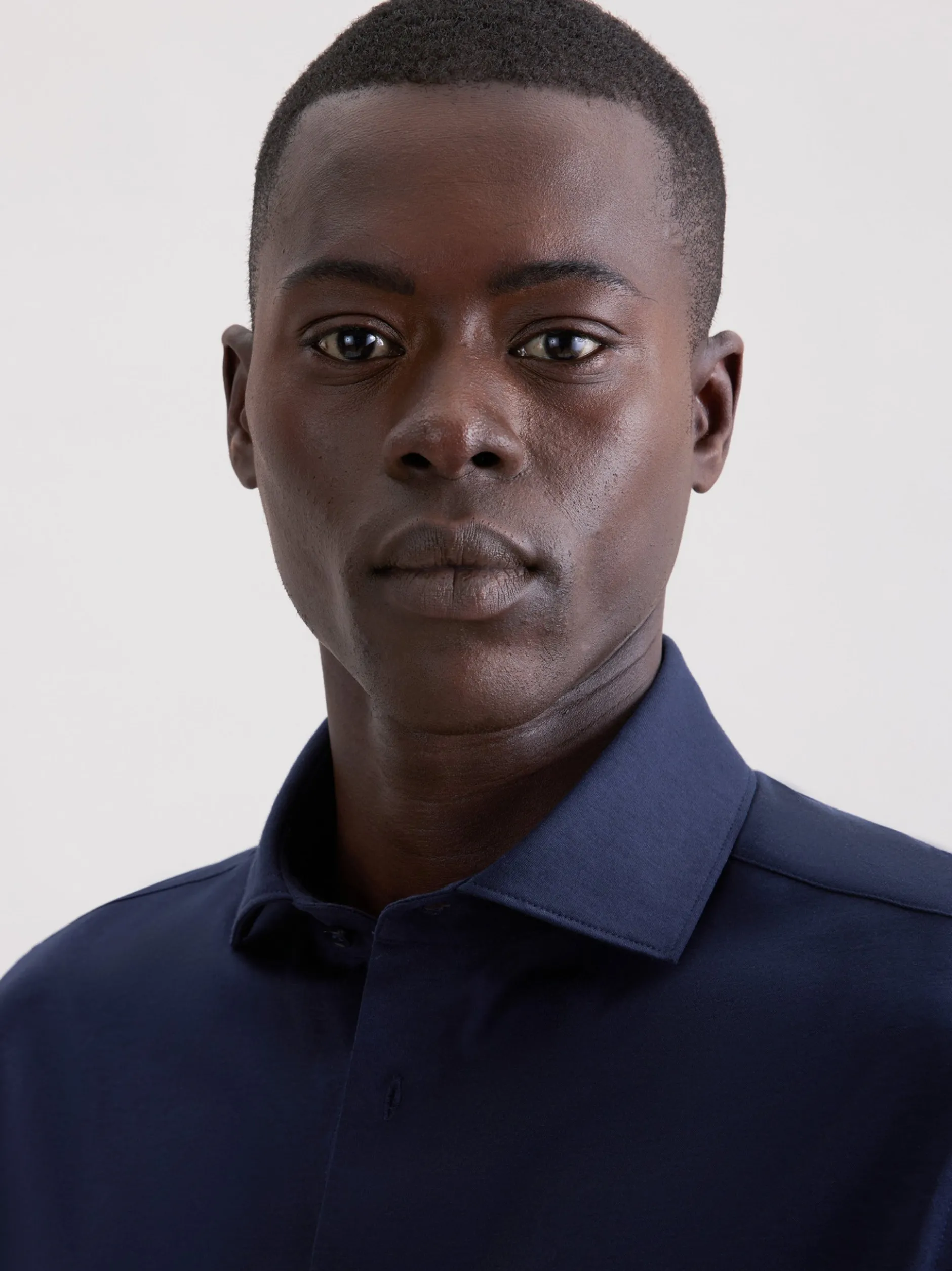 Seidensticker Herren Jerseyhemd - Slim Fit in marine