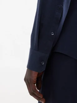 Seidensticker Herren Jerseyhemd - Slim Fit in marine