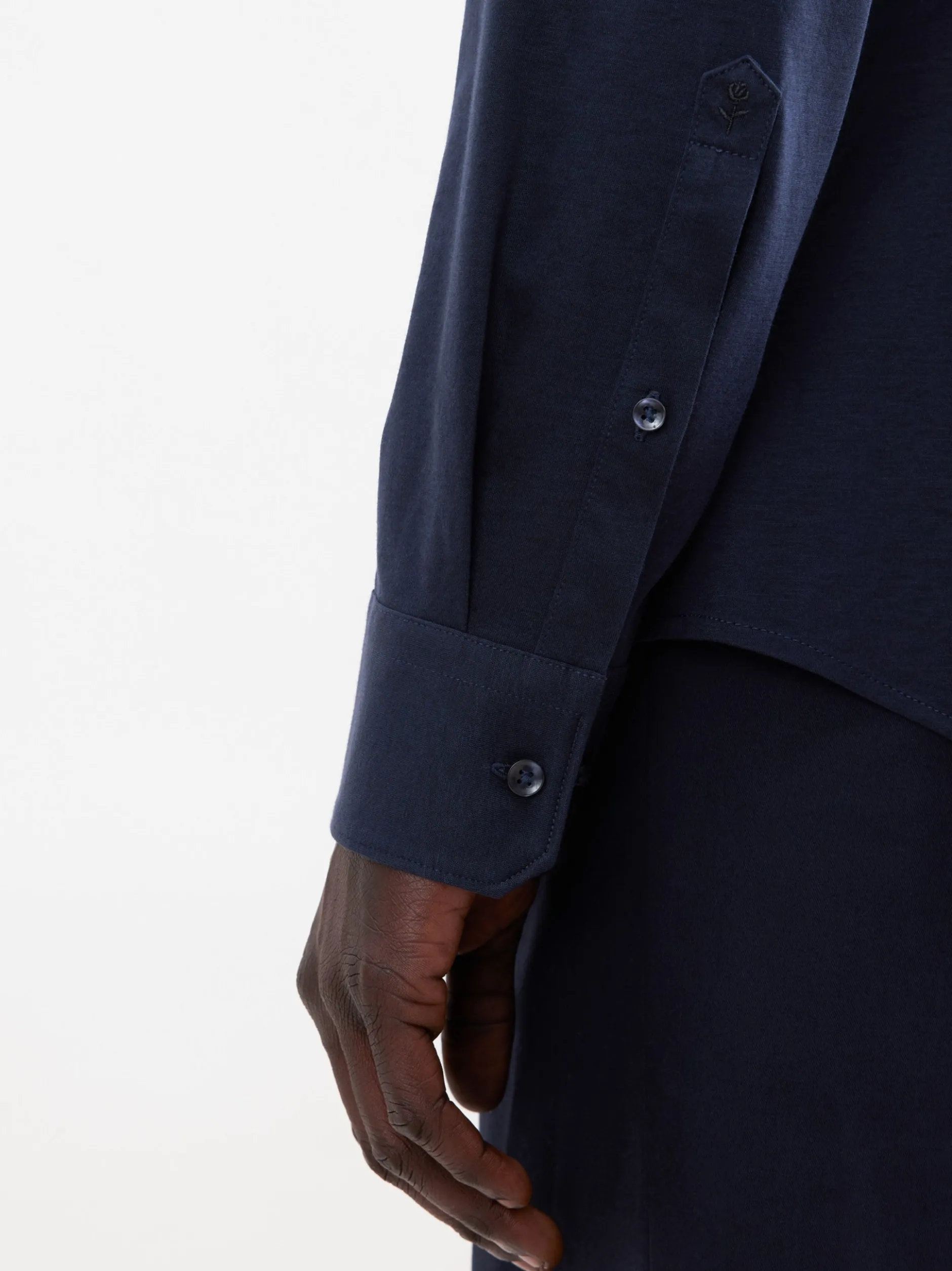 Seidensticker Herren Jerseyhemd - Slim Fit in marine