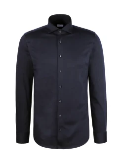 Seidensticker Herren Jerseyhemd - Slim Fit in marine
