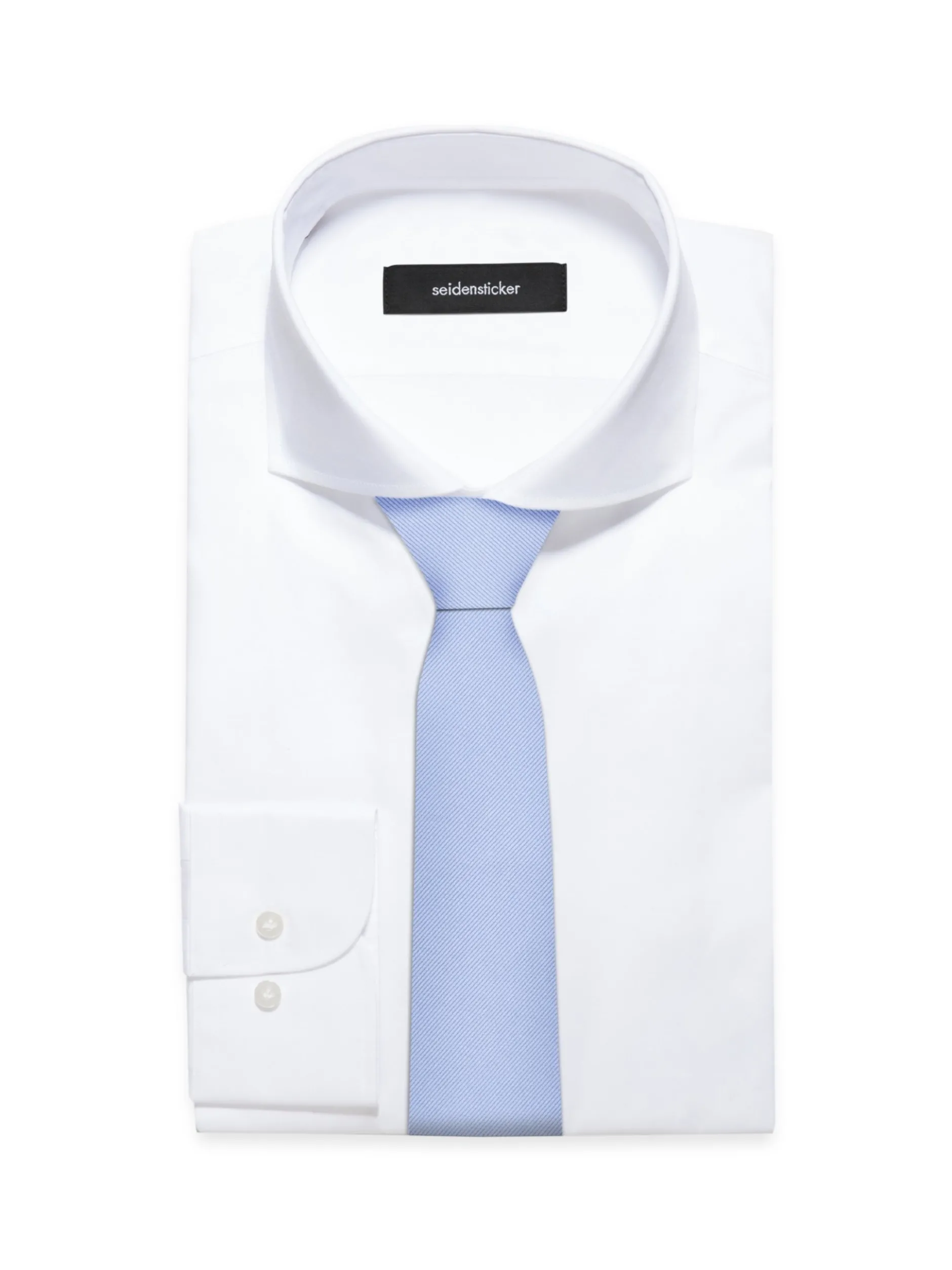 Seidensticker Herren Krawatte - Breit (7cm) Fit in blau