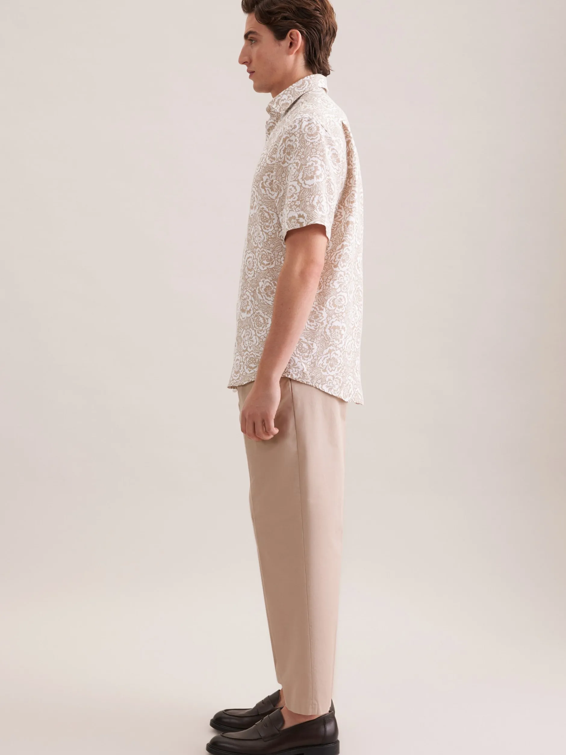 Seidensticker Herren Leinenhemd - Regular Fit in beige