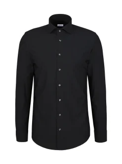 Seidensticker Herren Performance-Hemd - Slim Fit in schwarz