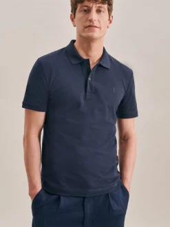 Seidensticker Herren Polo - Slim Fit in blau