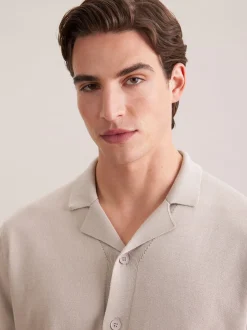 Seidensticker Herren Strick Resort Hemd - Regular Fit in beige