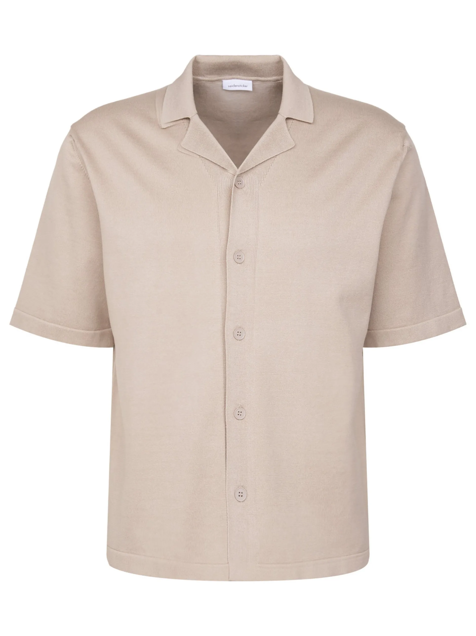 Seidensticker Herren Strick Resort Hemd - Regular Fit in beige