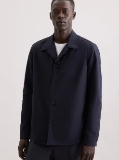 Seidensticker Herren Wattiertes Hemd - Regular Fit in blau