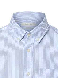 Selected Herren Freizeithemd - SLHregrick in blau weiß