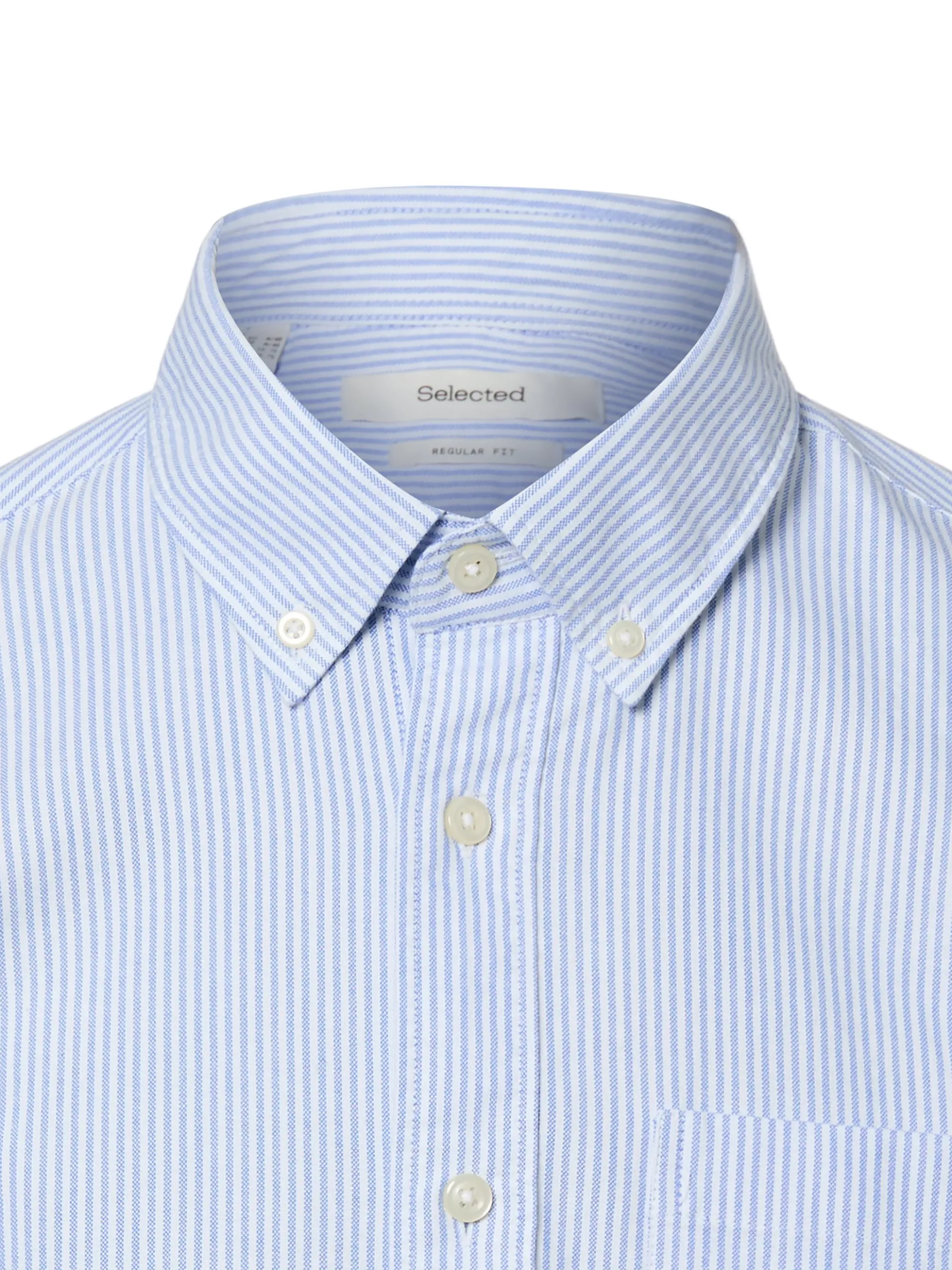 Selected Herren Freizeithemd - SLHregrick in blau weiß