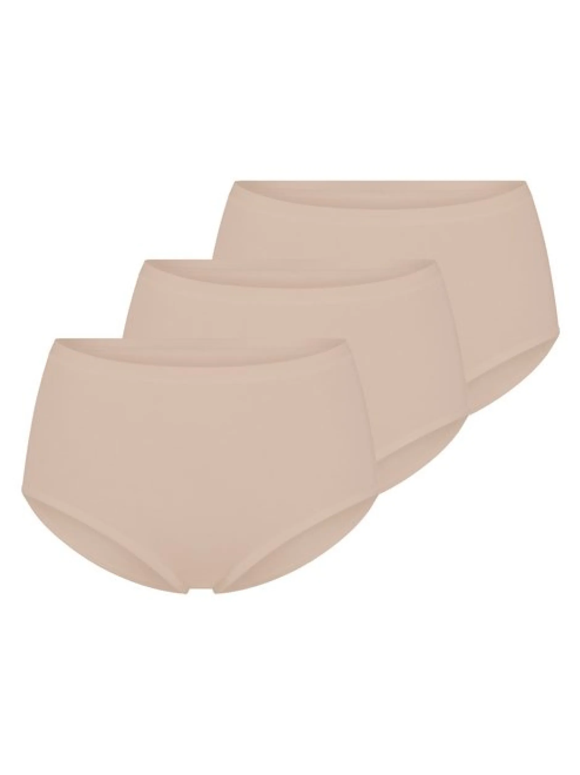 sloggi Damen High Waist Panty - 3er Pack GO Daily Cotton in beige