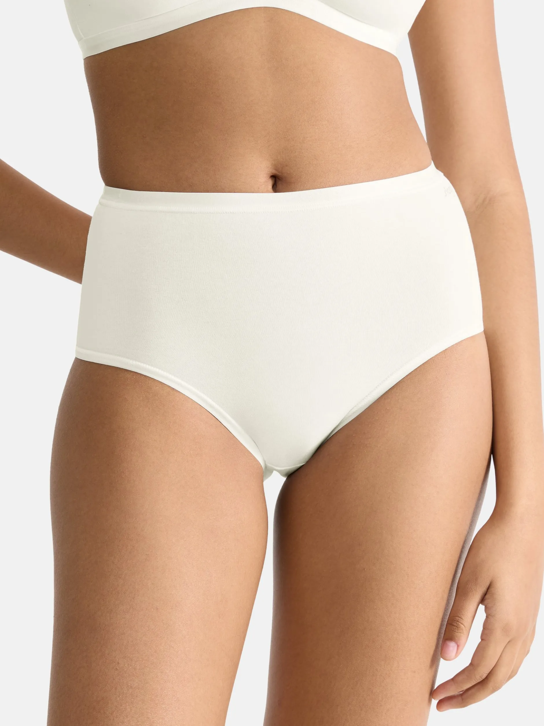 sloggi Damen High Waist Panty - 6er Pack GO Daily Cotton in weiß