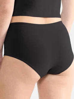 sloggi Damen High Waist Panty - 4er Pack GO Sense in schwarz