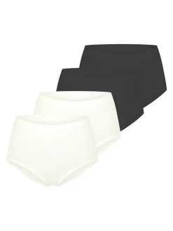 sloggi Damen High Waist Panty - 4er Pack GO Sense in schwarz