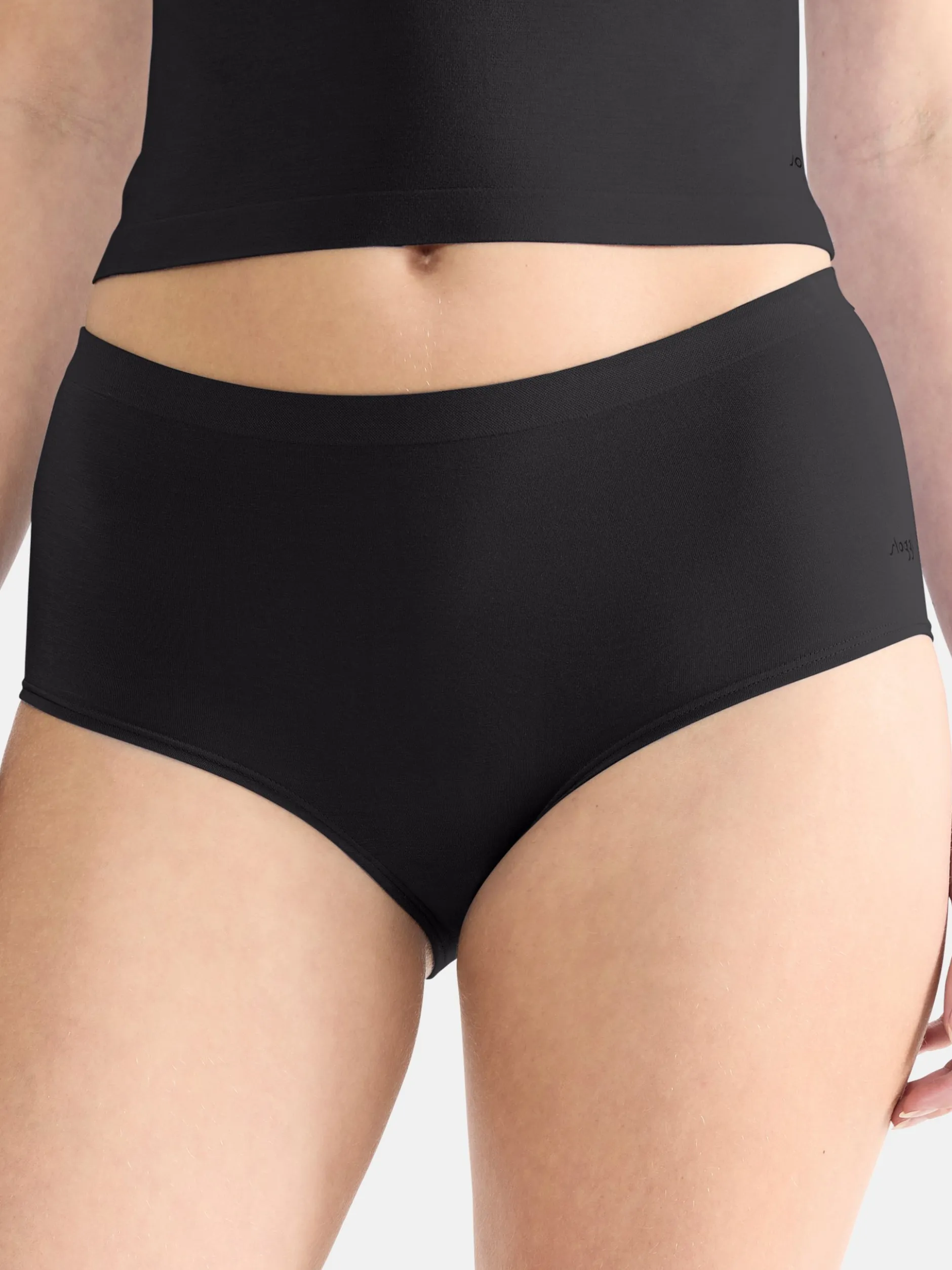sloggi Damen High Waist Panty - 2er Pack GO Sense in schwarz