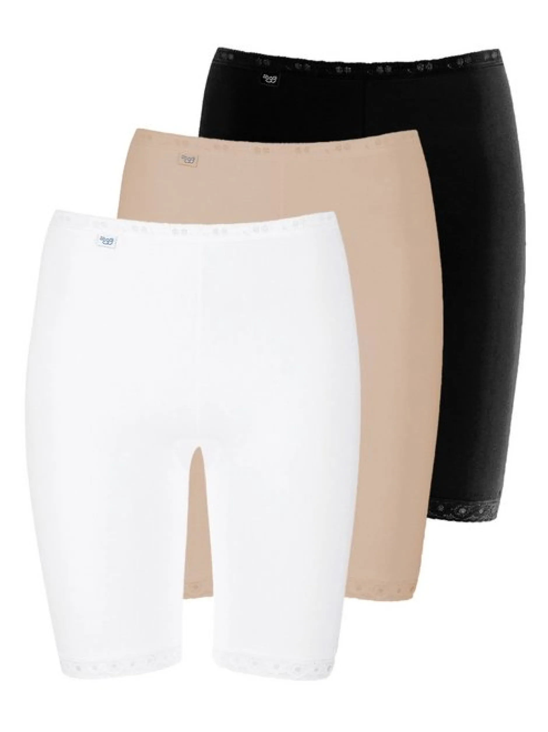 sloggi Damen Long Slip - 3er Pack Basic+ in mehrfarbig