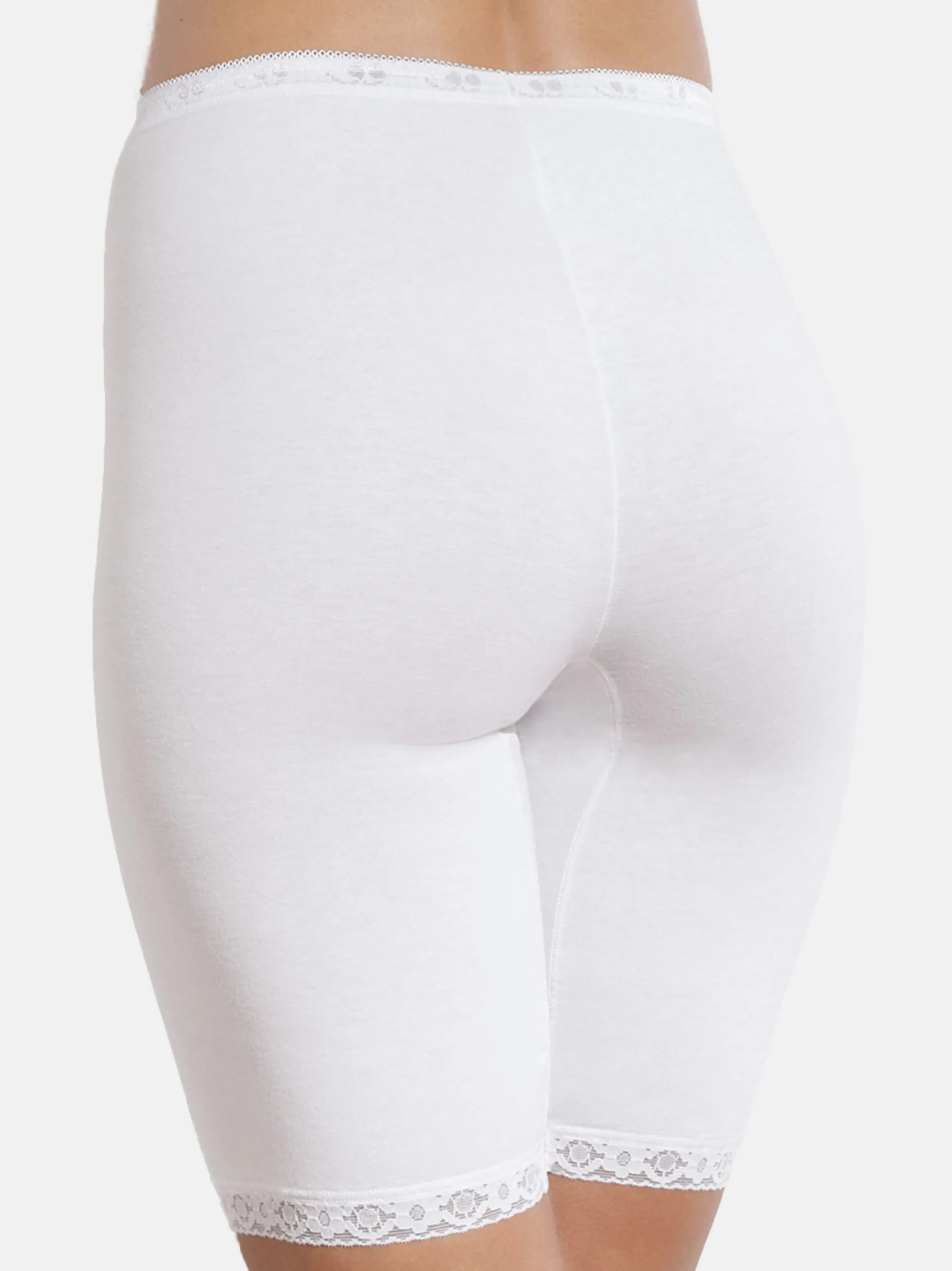 sloggi Damen Long Slip - 3er Pack Basic+ in weiß