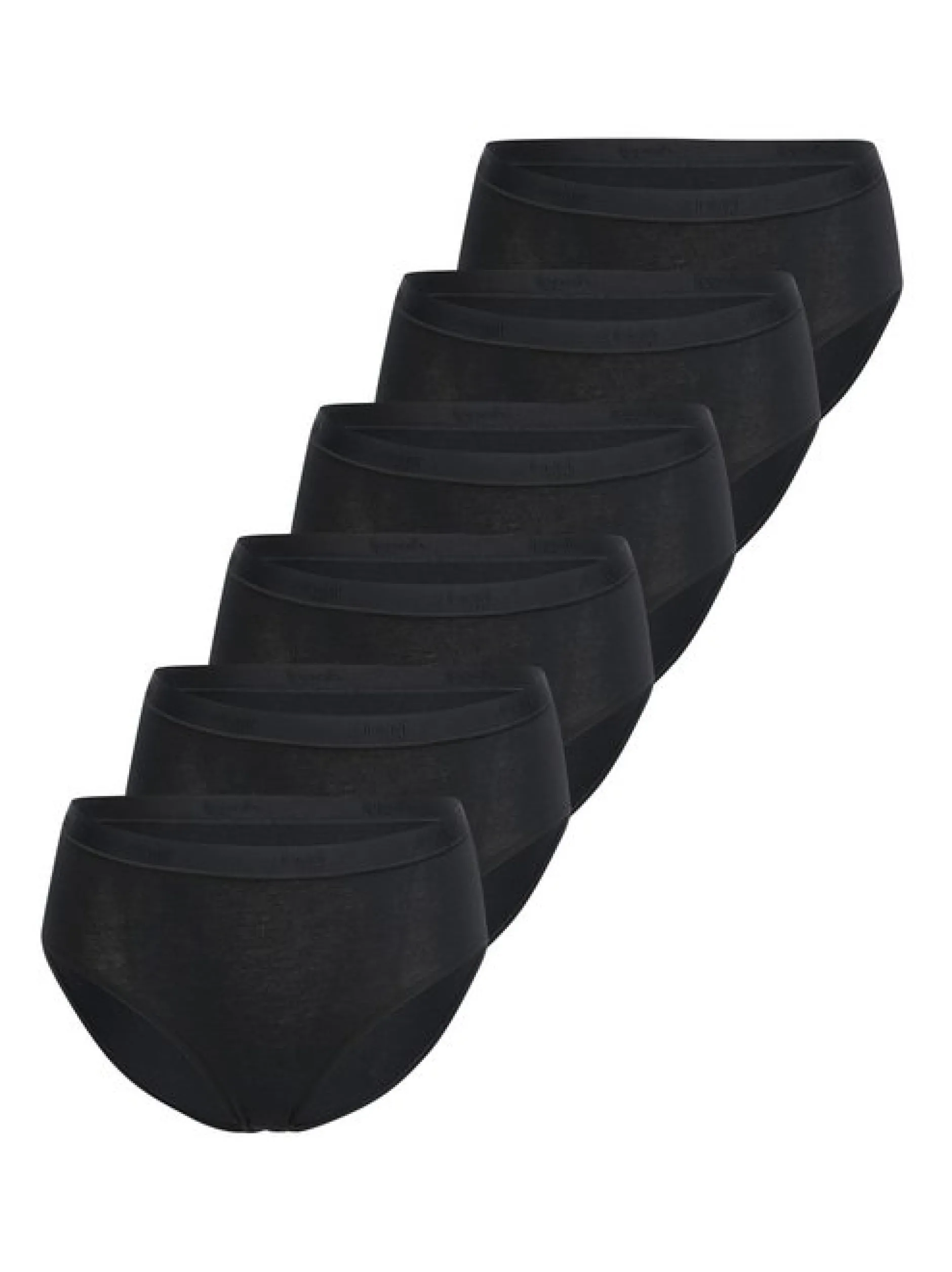 sloggi Damen Midi Slip - 6er Pack GO Casual in schwarz