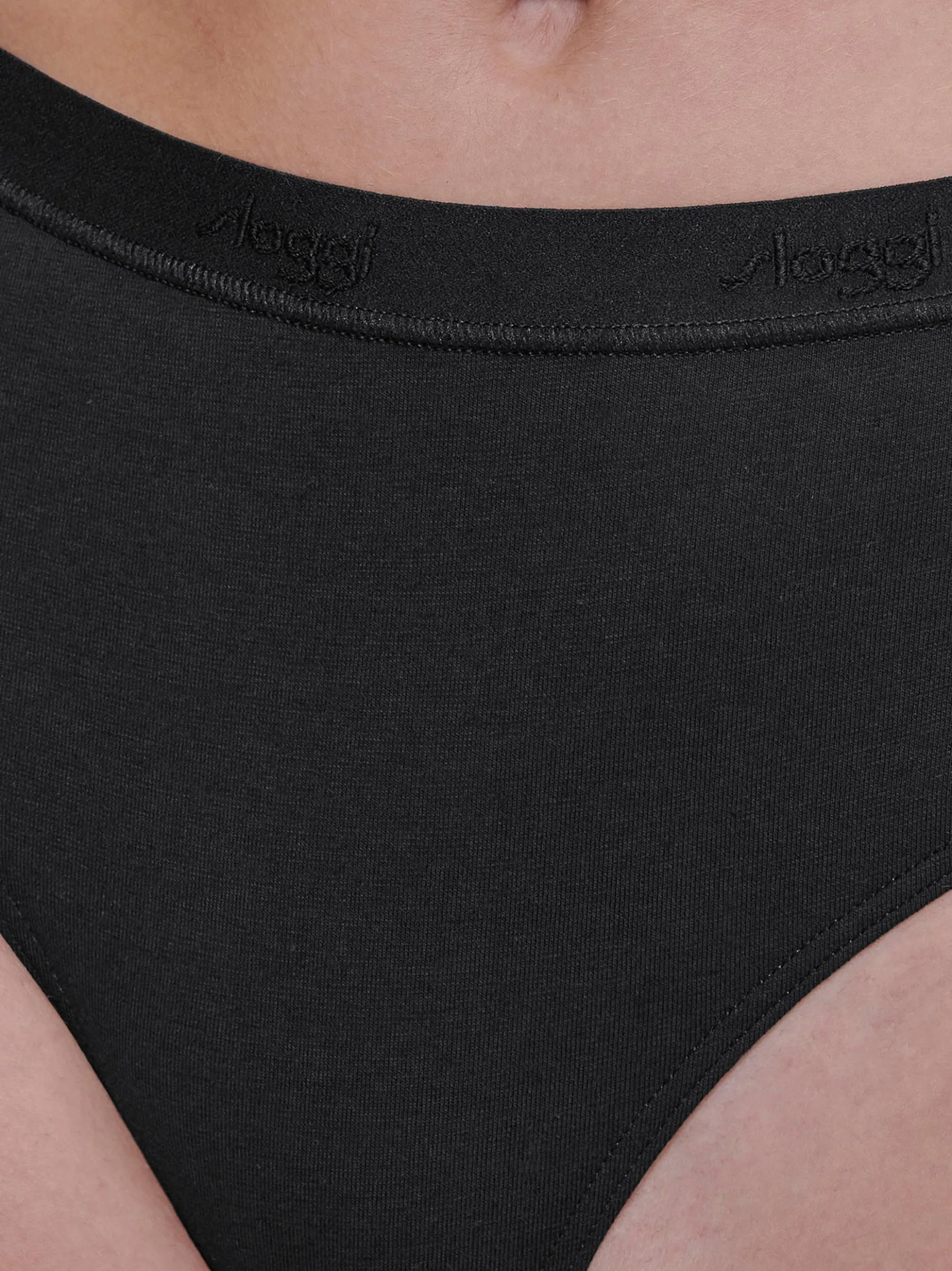 sloggi Damen Midi Slip - 6er Pack GO Casual in schwarz