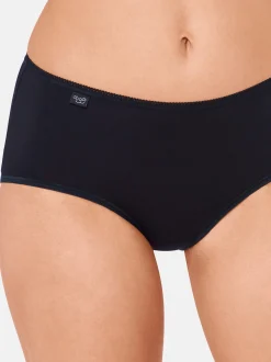 sloggi Damen Midi Slip - 6er Pack 24/7 Microfibre in schwarz