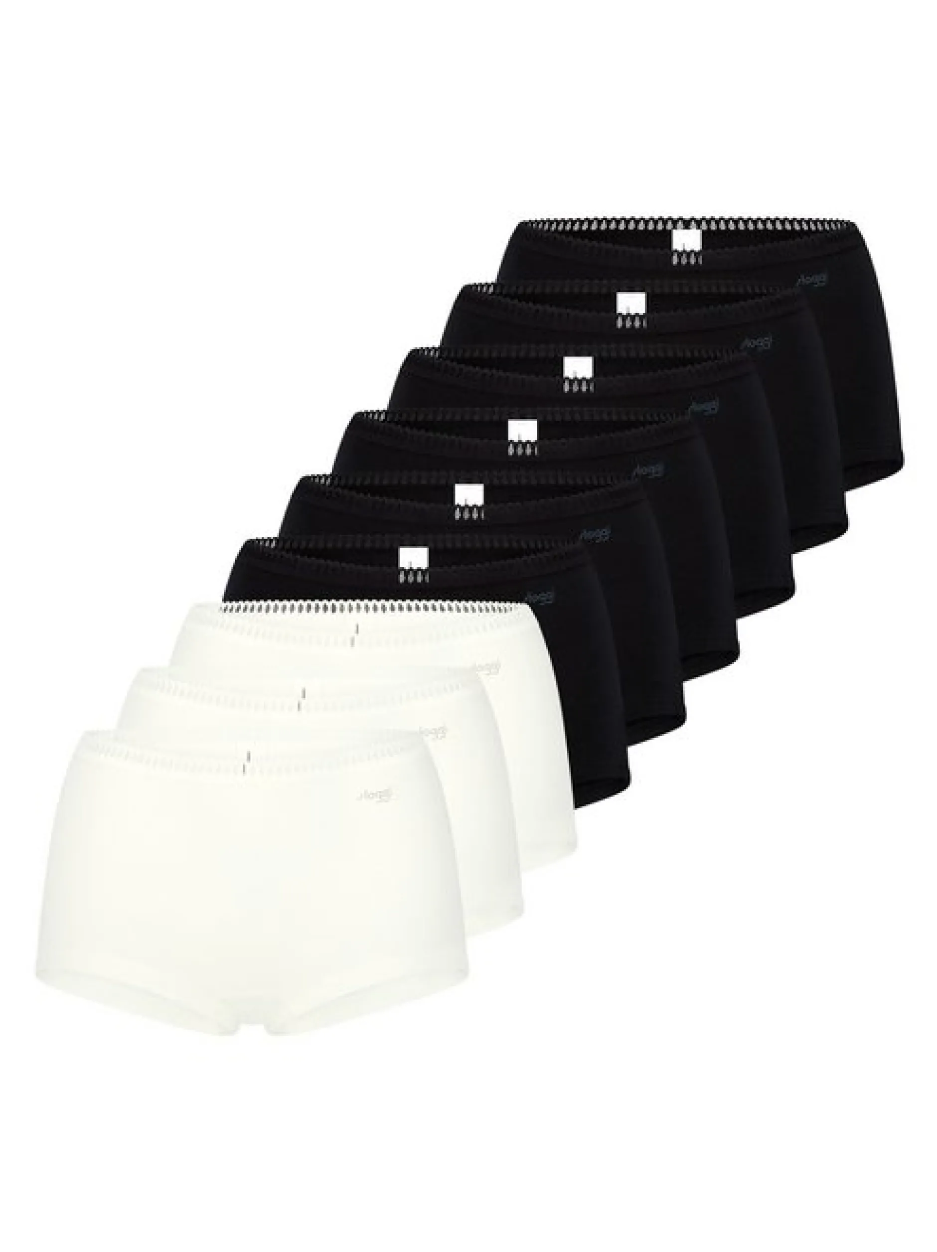 sloggi Damen Short Slip - 9er Pack GO Crush in schwarz
