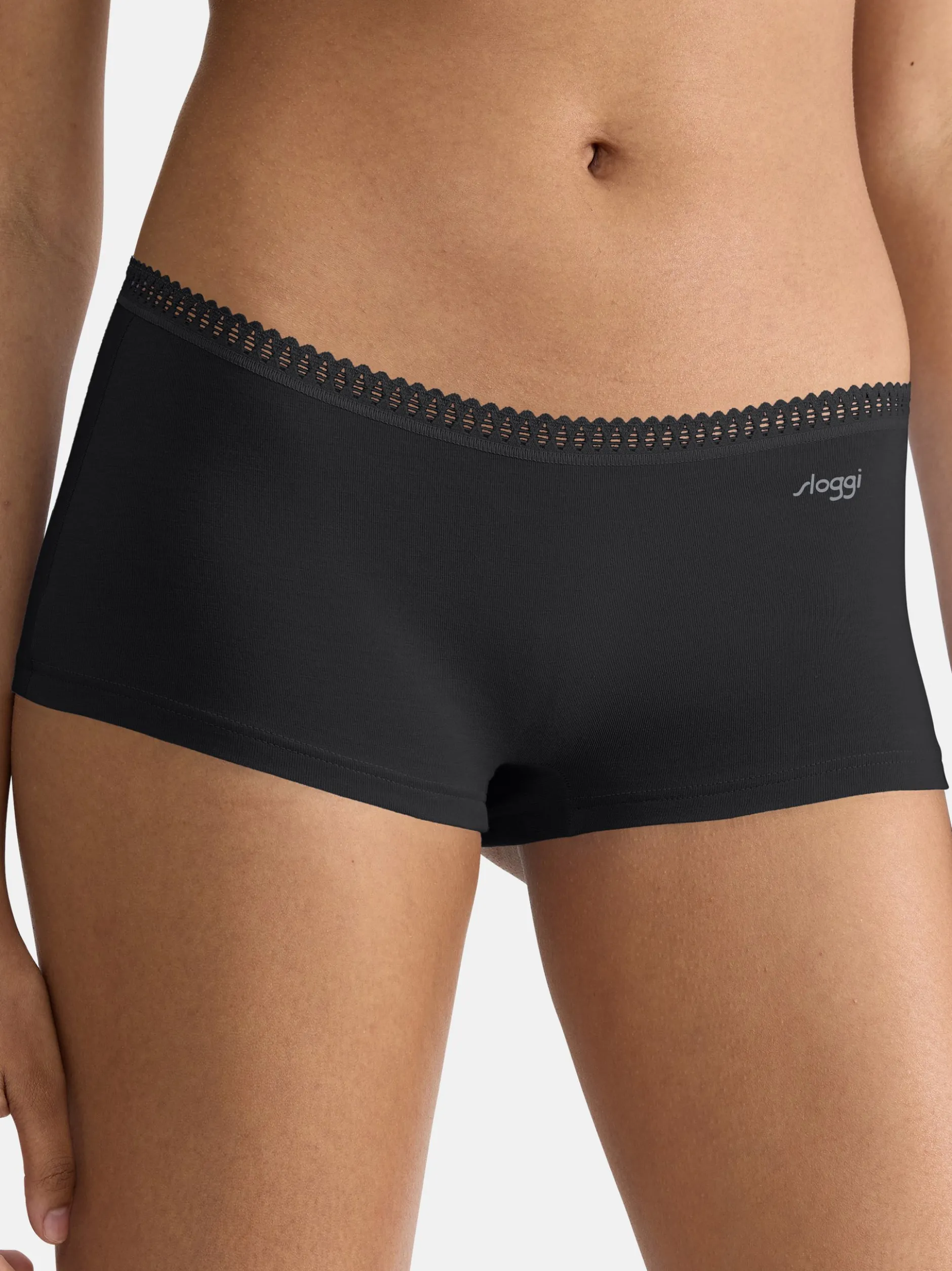 sloggi Damen Short Slip - 9er Pack GO Crush in schwarz