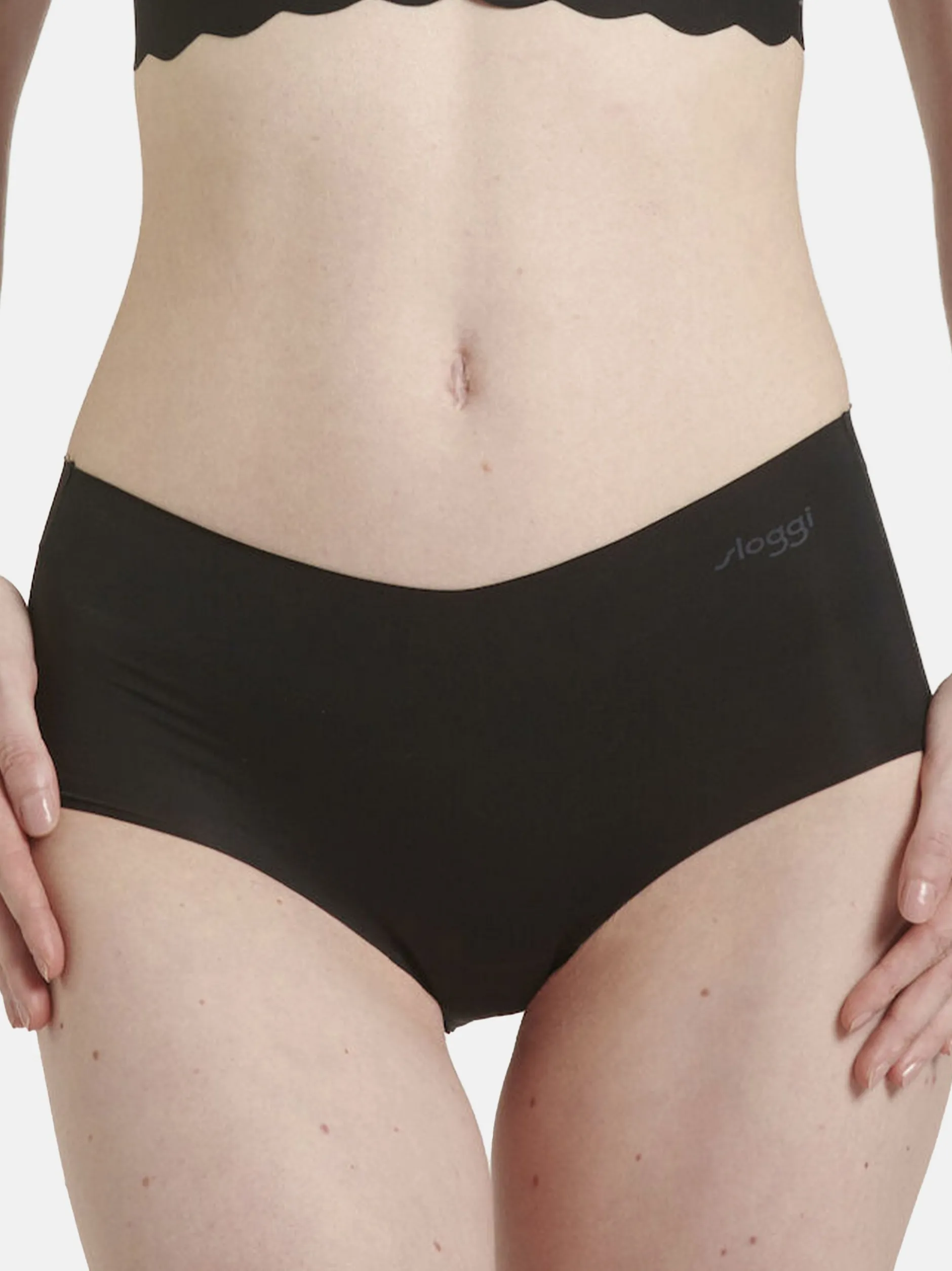sloggi Damen Short Slip - 6er Pack ZERO Microfibre in schwarz