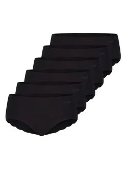sloggi Damen Short Slip - 6er Pack ZERO Microfibre in schwarz
