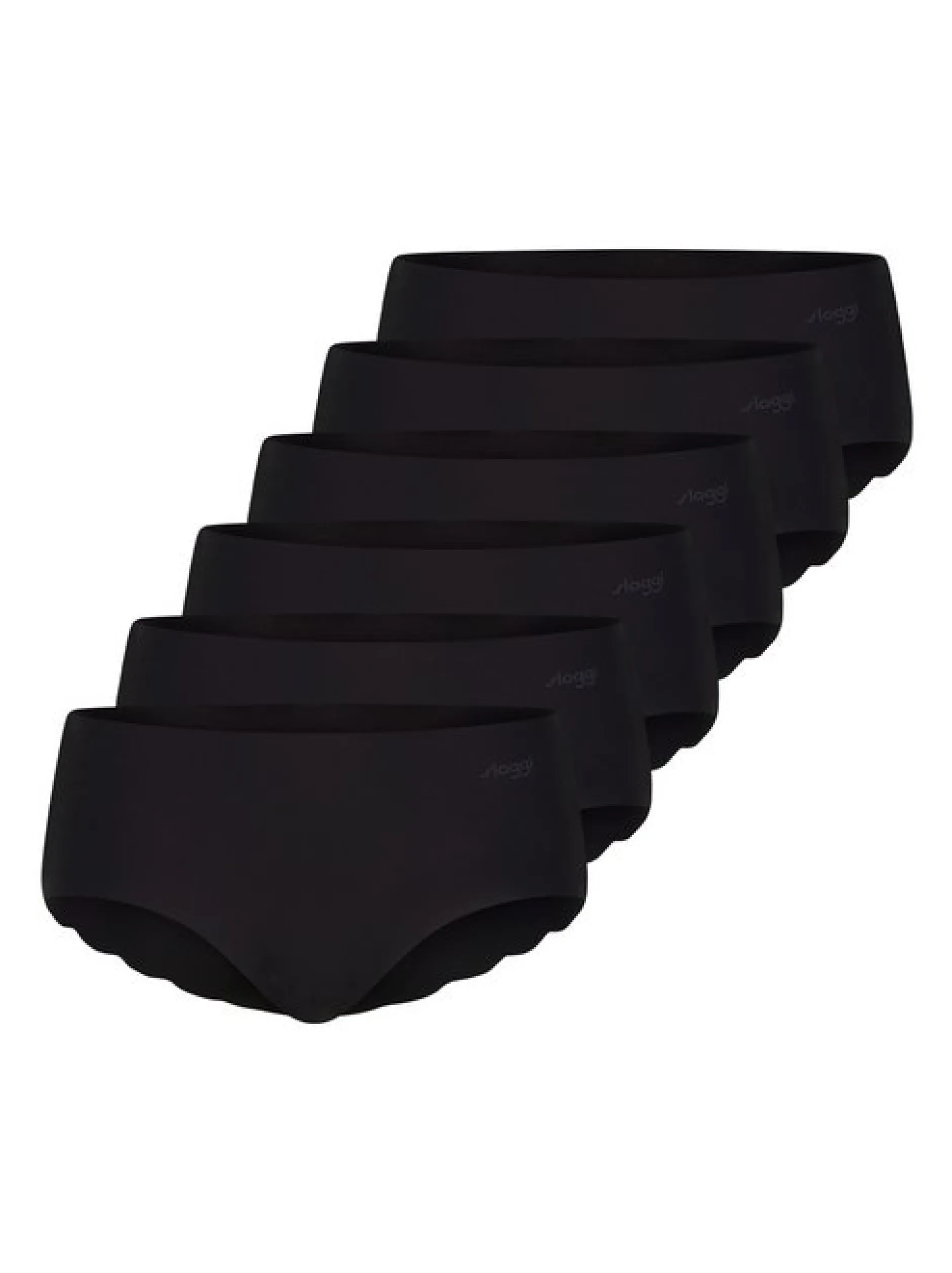 sloggi Damen Short Slip - 6er Pack ZERO Microfibre in schwarz