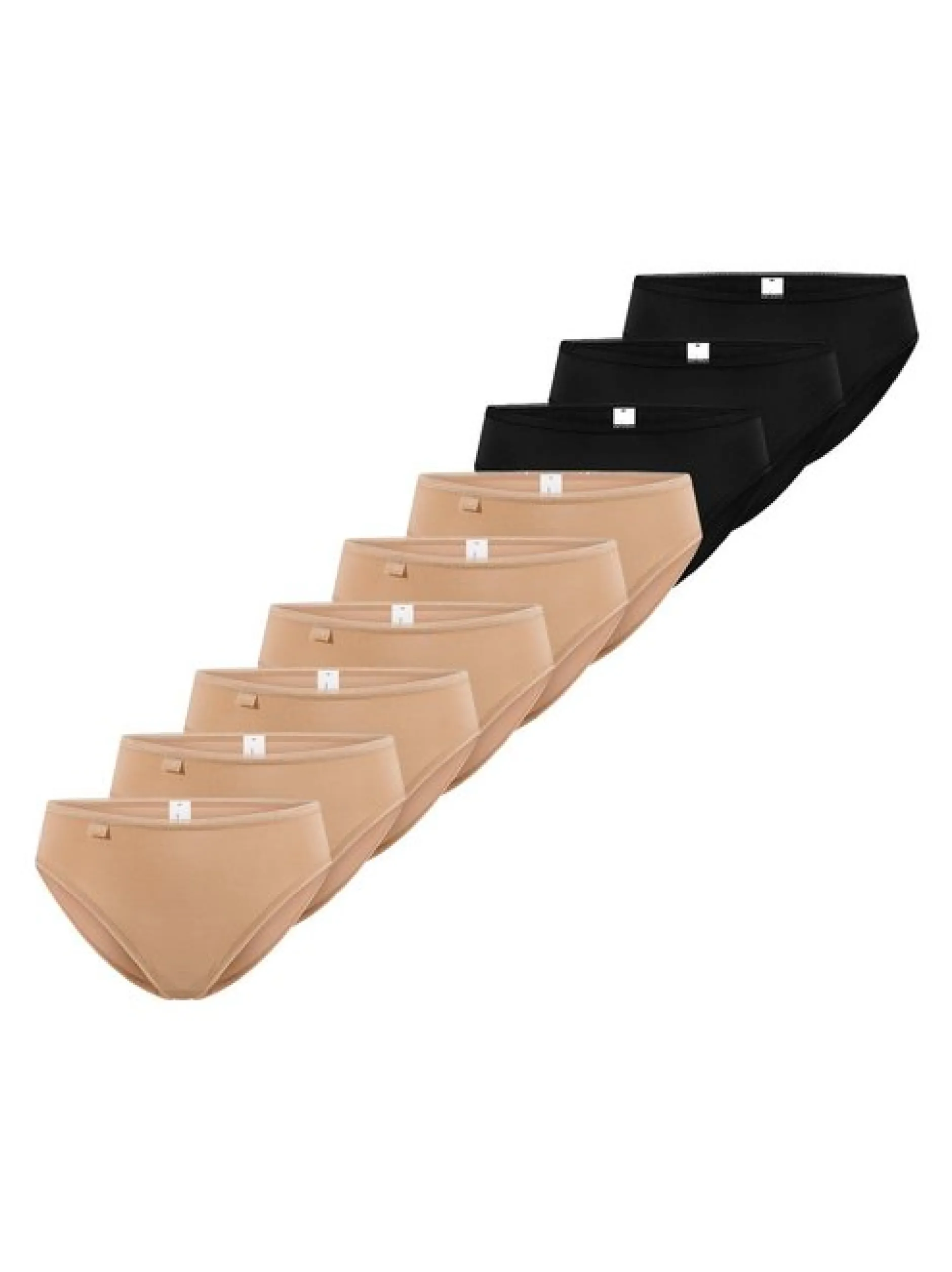 sloggi Damen Tai Slip - 9er Pack 24/7 Cotton in braun