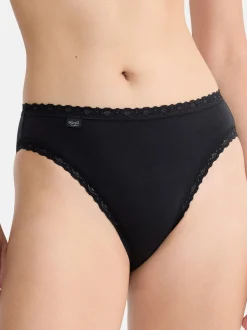 sloggi Damen Tai Slip - 9er Pack 24/7 Cotton Lace in schwarz