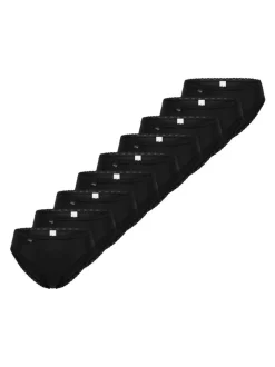 sloggi Damen Tai Slip - 9er Pack 24/7 Cotton Lace in schwarz