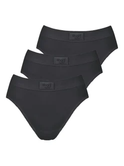 sloggi Damen Tai Slip - 3er Pack Double Comfort in schwarz