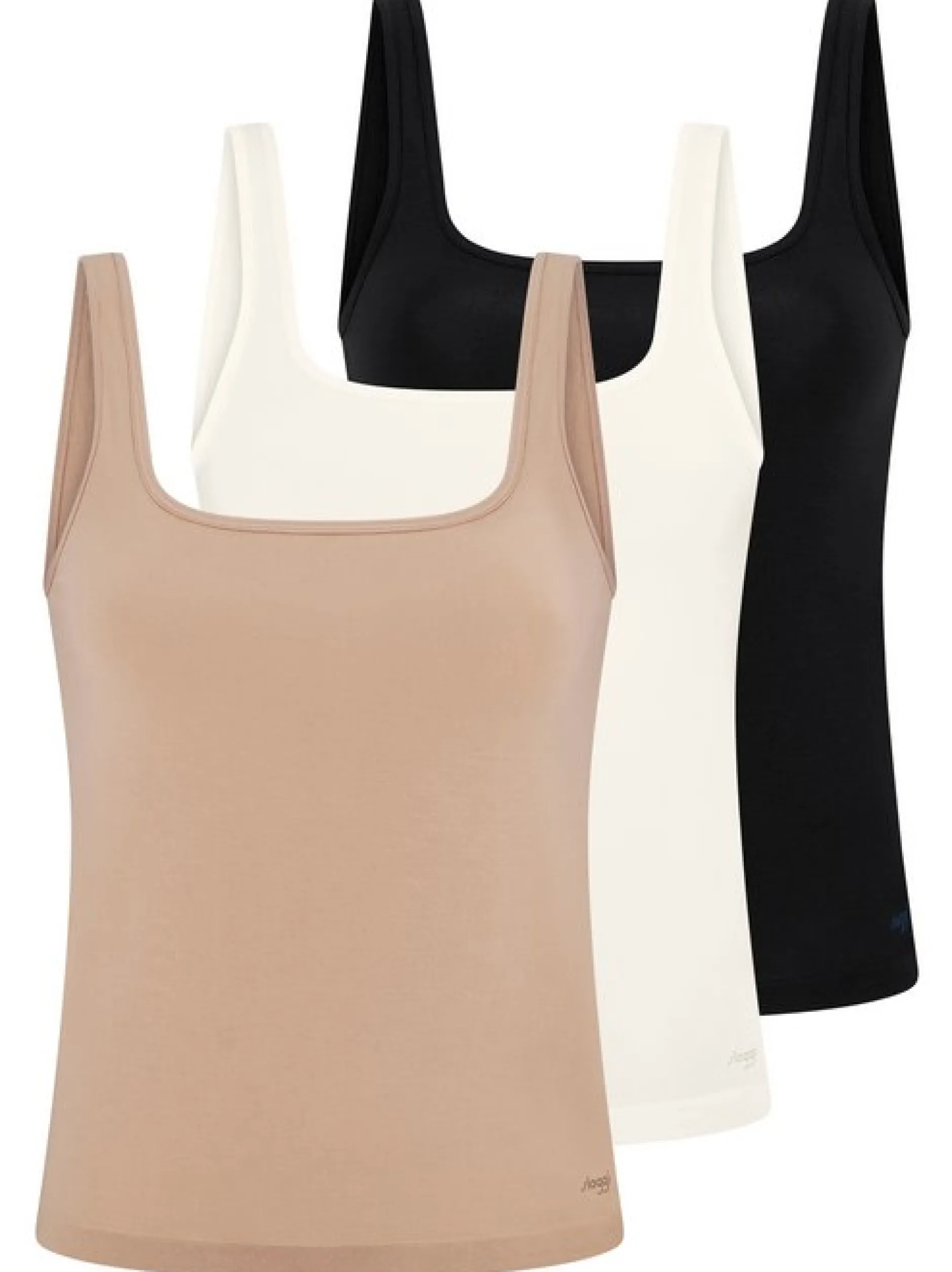 sloggi Damen Unterhemd - 3er Pack GO Sense in mehrfarbig