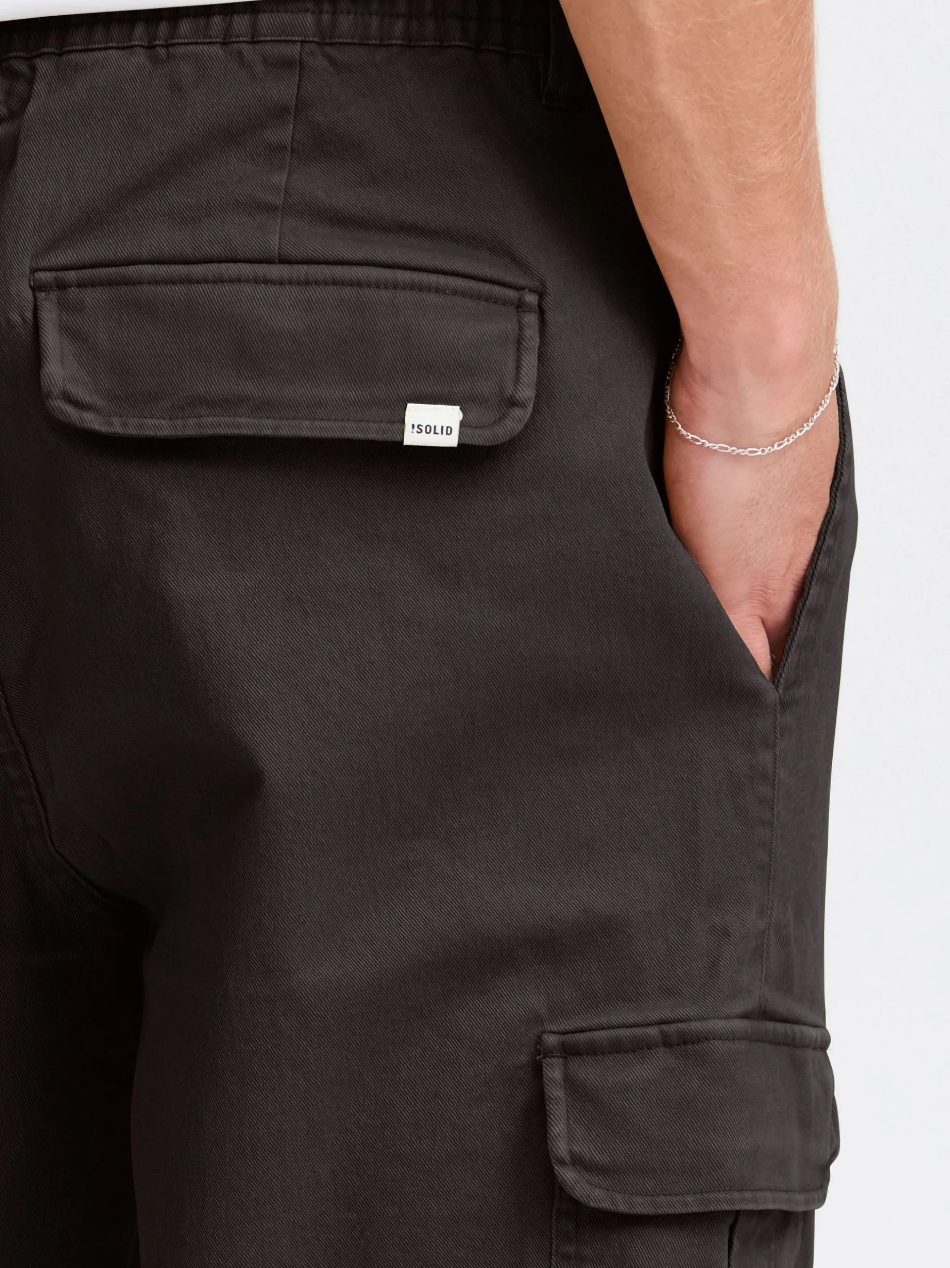Solid Herren Cargohose - SDNait in schwarz