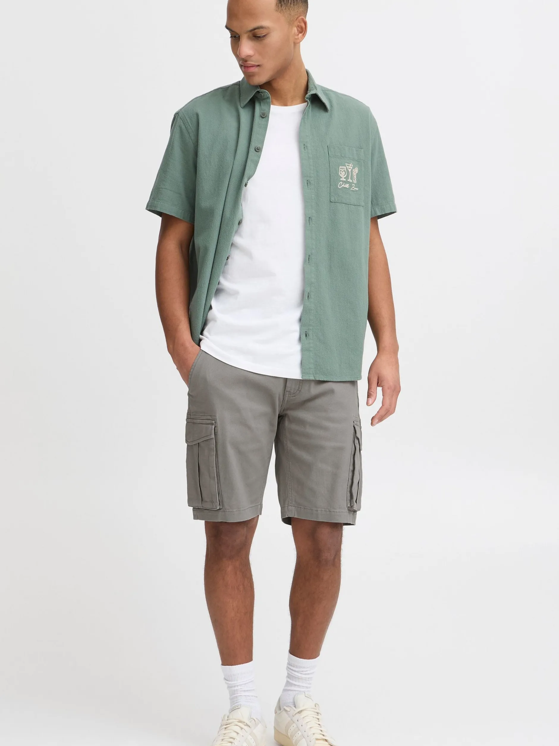 Solid Herren Cargoshorts - SDKarim in grau
